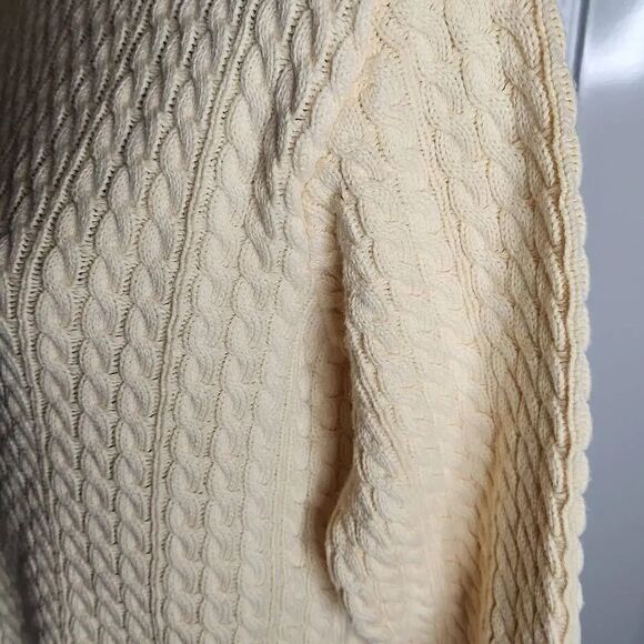 Appleseed's cable knit yellow sweater women's size M - Picture 3 of 4